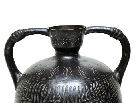 Brass Flower Pot with Double Handle | Home Decor Showpiece