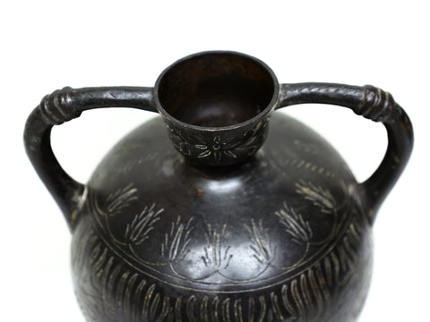 Brass Flower Pot with Double Handle | Home Decor Showpiece