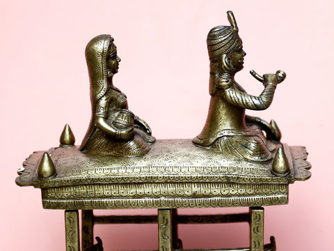 Brass Bullock Cart (Belgadi) on Wheel