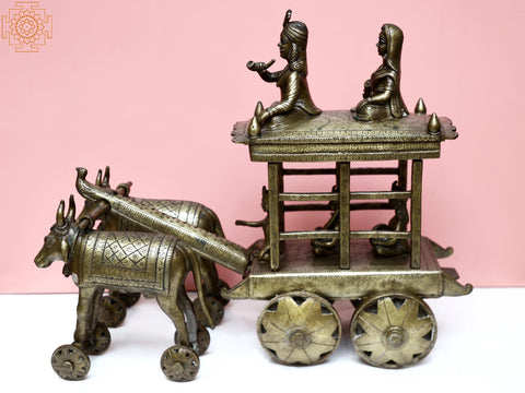 Brass Bullock Cart (Belgadi) on Wheel