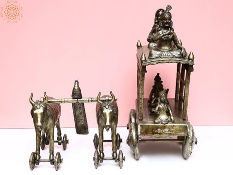 Brass Bullock Cart (Belgadi) on Wheel