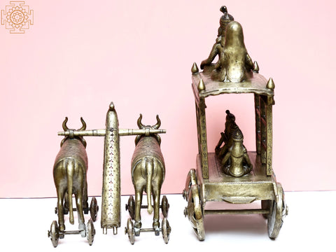 Brass Bullock Cart (Belgadi) on Wheel
