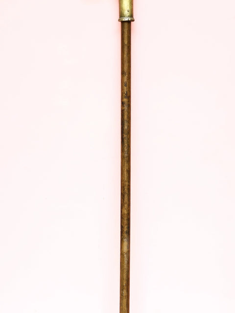 Brass with Copper Cane with Horse Handle