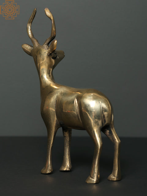 7" Brass Deer Statue | Home Altar Decor
