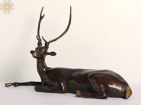 22" Seated Deer