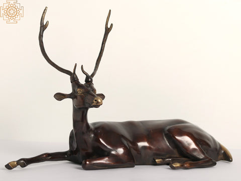 22" Seated Deer