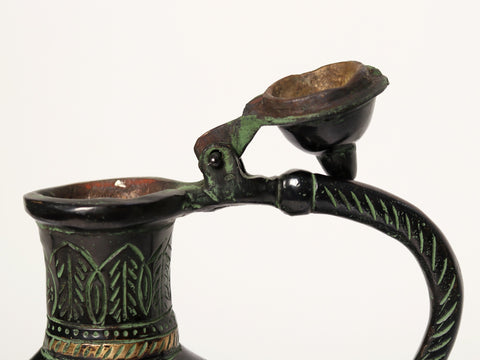 9" Decorative Brass Surahi with Lid