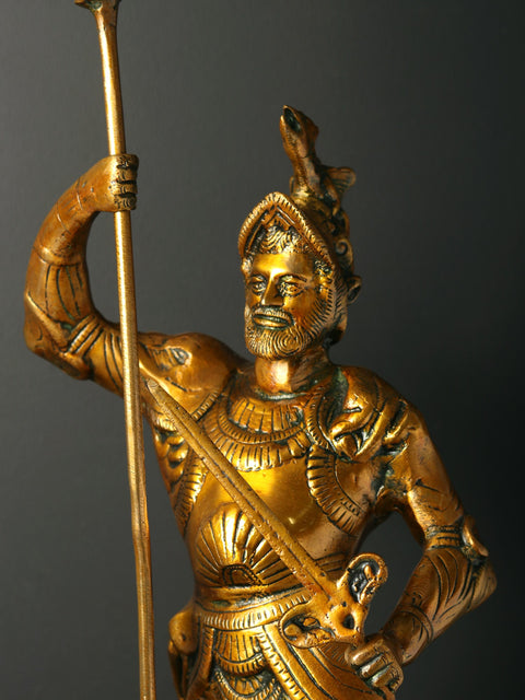30" Brass Roman Warrior Statue | Home Decor