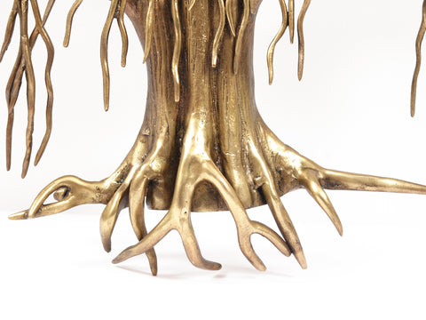30" Brass Bodhi Tree With Inlay Work | Wall Hanging | Wall Decor
