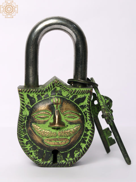 4" Brass Sun Face Lock