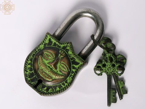 4" Brass Sun Face Lock