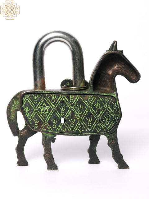 5" Brass Horse Shape Lock