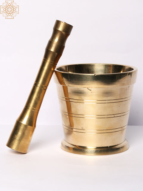 4" Brass Okhli and Musal