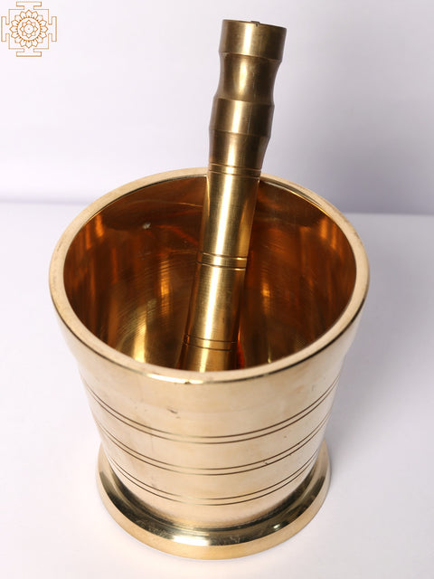4" Brass Okhli and Musal