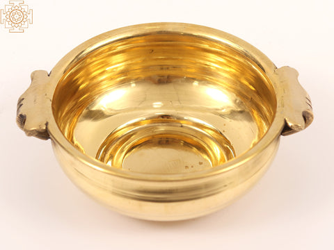 6" Brass Plain Design Urli