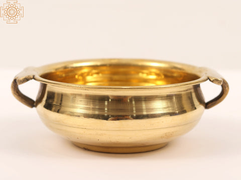 6" Brass Plain Design Urli