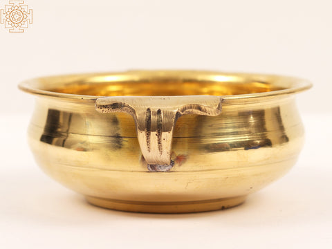 6" Brass Plain Design Urli