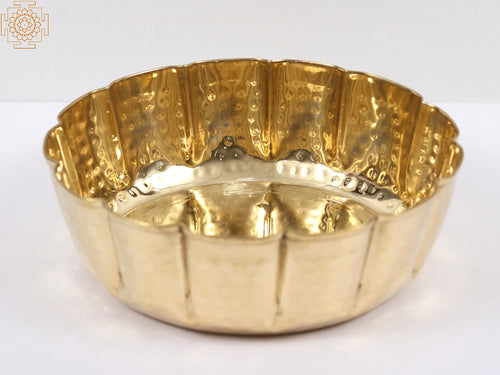 Decorative Brass Urli Bowl Handmade Home Decor Accent