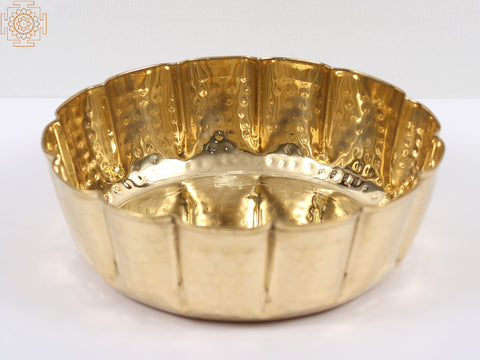 Decorative Brass Deep Urli | Handmade Brass Bowl for Home Decor
