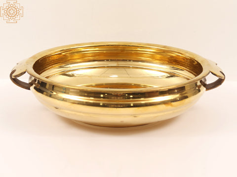 Brass Plain Design Urli with Handle