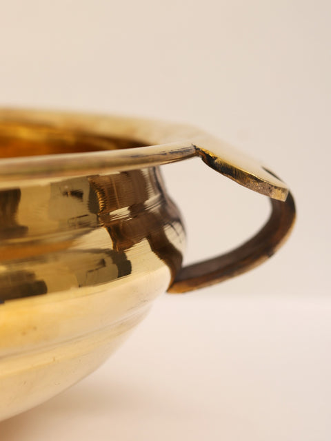 Brass Plain Design Urli with Handle