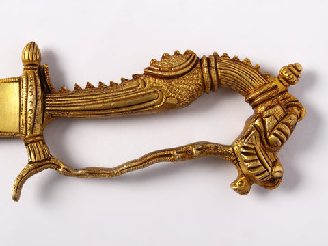 9" Brass Makar Yali Design Dagger