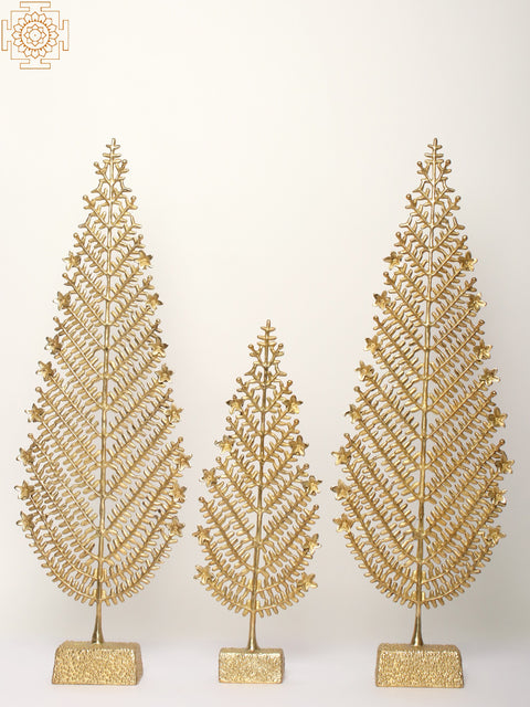 Brass Christmas Tree (Set of 3)