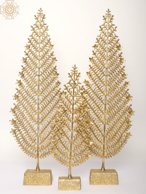 Brass Christmas Tree (Set of 3)
