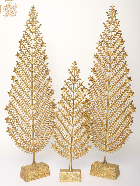 Brass Christmas Tree (Set of 3)