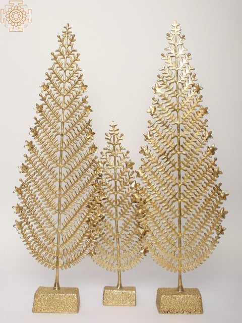 Brass Christmas Tree (Set of 3)
