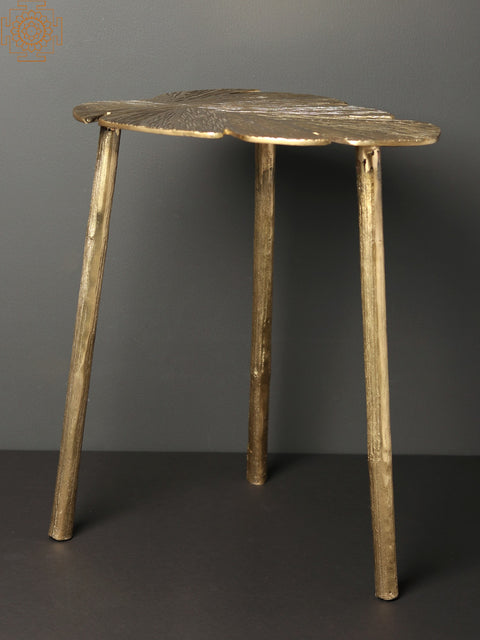 15" Brass Side Table for Living Room