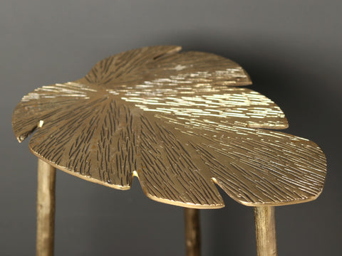 15" Brass Side Table for Living Room