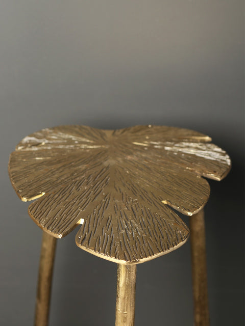 15" Brass Side Table for Living Room