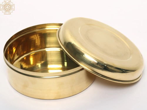 Brass Storage Box with Lid for Home Decor