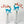 14" Brass and Glass Blue Deer (Set of 2)