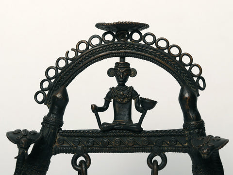13" Brass Tribal Swing with Candle Holder