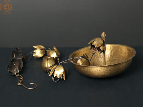 9" Brass Hanging Urli Bowl
