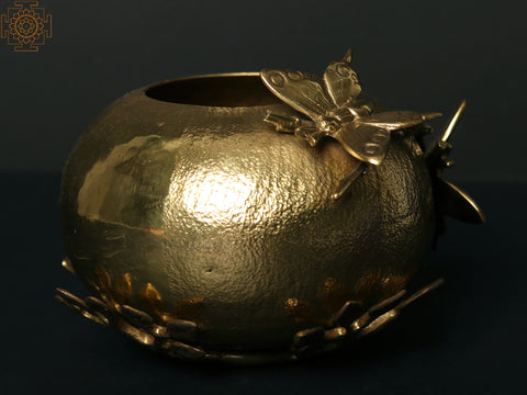 7" Designer Brass Pot