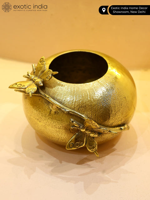 7" Designer Brass Pot