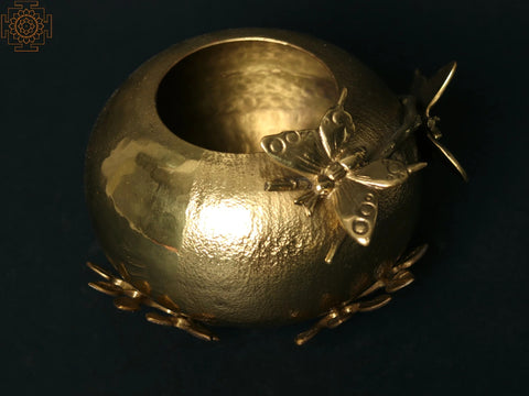 7" Designer Brass Pot