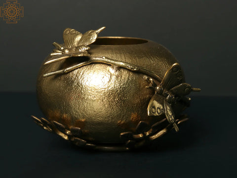 7" Designer Brass Pot