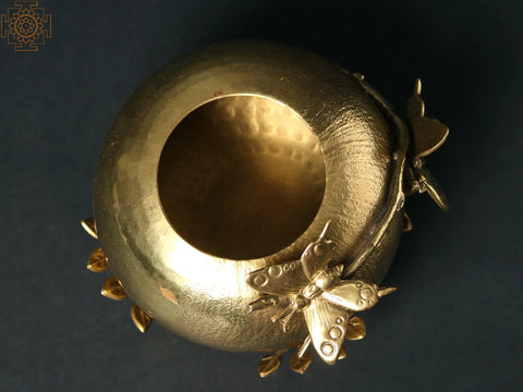 7" Designer Brass Pot