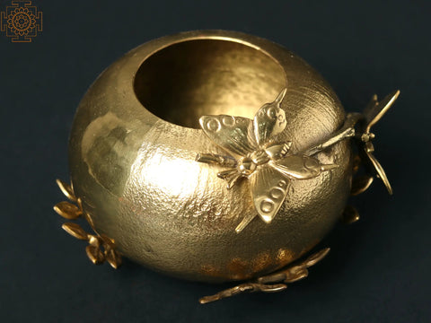 7" Designer Brass Pot