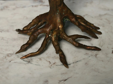 48" Beautiful Brass Leaf Design Tree with Marble Base