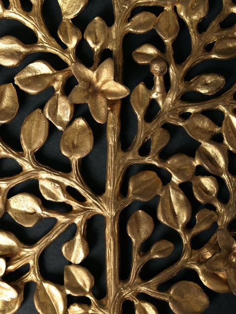 Brass Leaf-Shaped Tree | Wall Hanging Decor