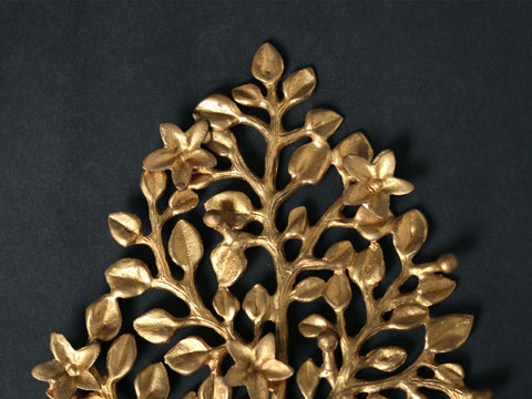 Brass Leaf-Shaped Tree | Wall Hanging Decor