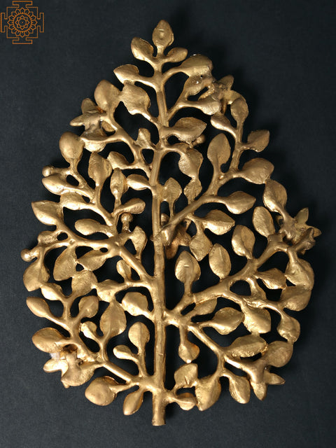 Brass Leaf-Shaped Tree | Wall Hanging Decor