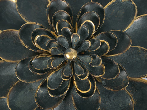 Black Dahlia Flower (Set of 5 pcs.) | Wall Hanging Brass Flower