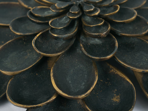 Black Dahlia Flower (Set of 5 pcs.) | Wall Hanging Brass Flower