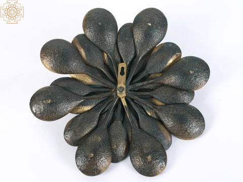 Black Dahlia Flower (Set of 5 pcs.) | Wall Hanging Brass Flower